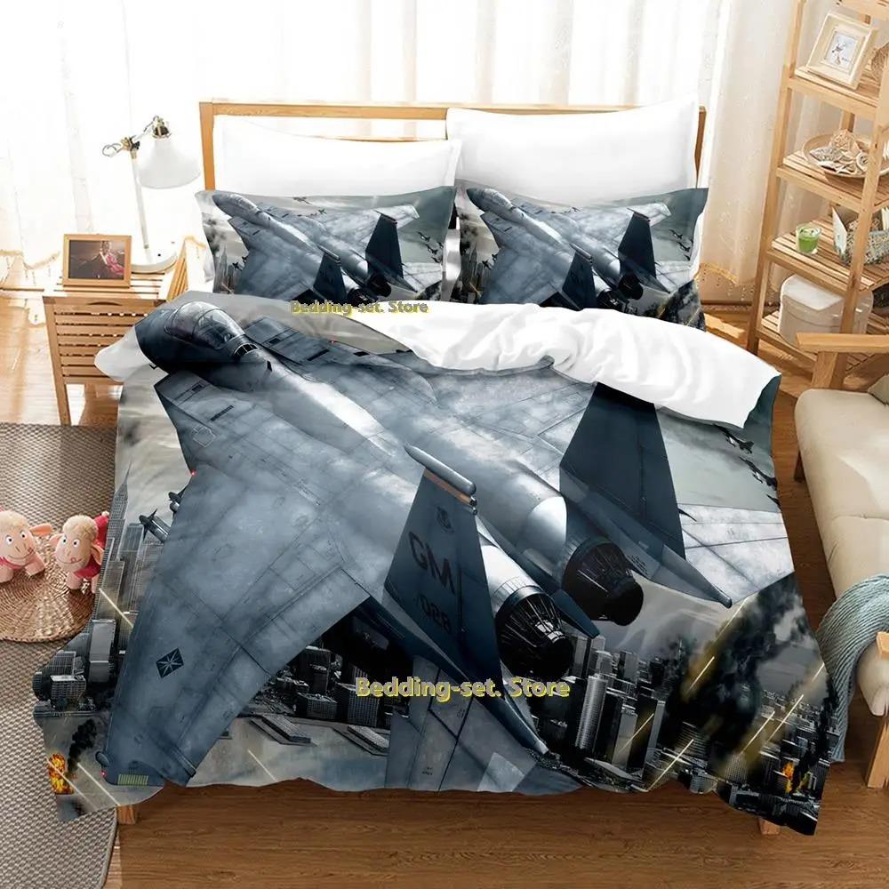 Game Ace Combat Bedding Set Single Twin Full Queen King Size Bed Set Adult Kid Bedroom Duvetcover Sets Camas Dormitorio