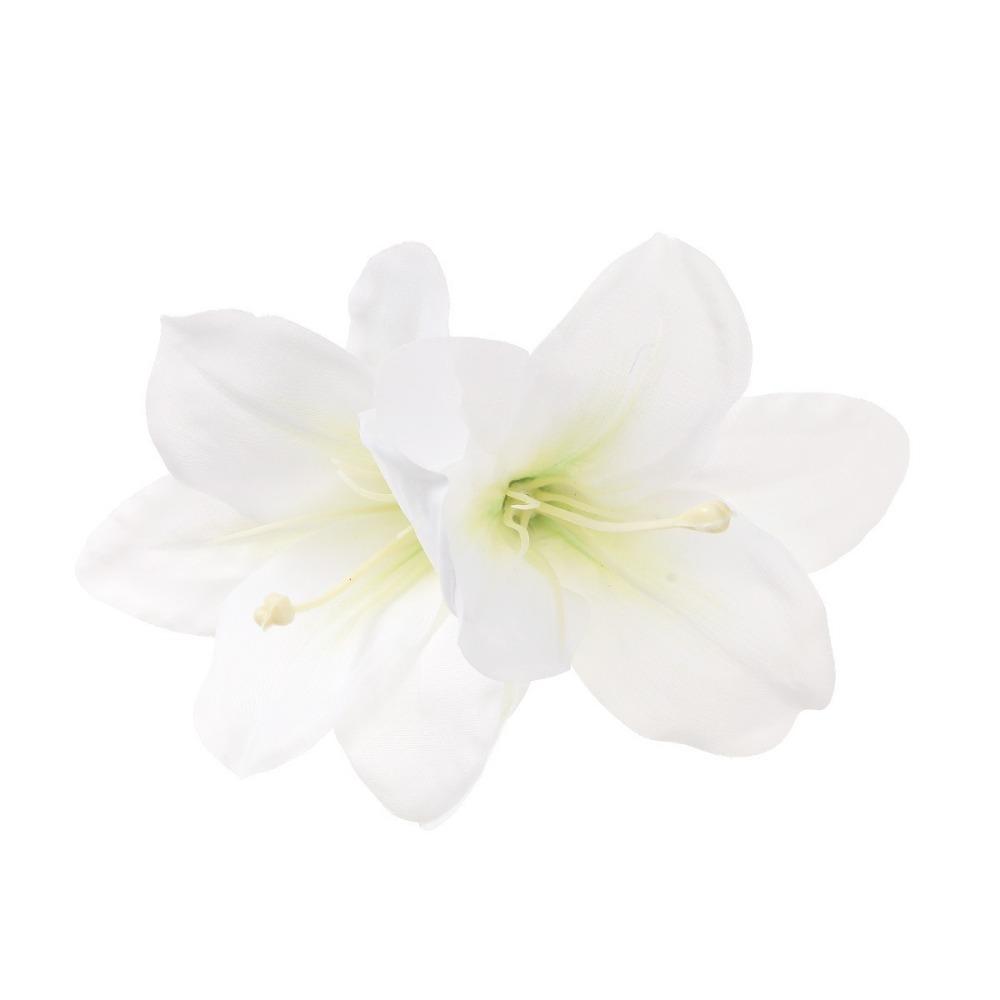 Bohemian Style Lily Flower Hair Clip Double Flower Design Bridal Barrettes Fashion Accessory