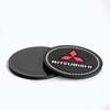 zjvc8 Silicone Car Emblem Coaster Anti-noise Water Cup Pad Cushion For Mitsubishi Ralliart ASX Lancer Pajero Fastener Converter Triton