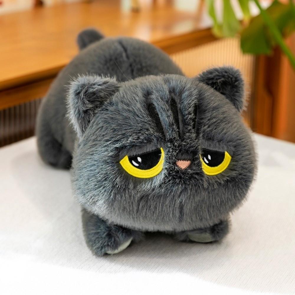Ins Style Cat Plush Doll Big Cuddly Cat Stuffed Toy Gift Idea Black Cat Plush Toy Boy