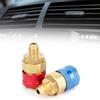 2pcs R134A High Low Pressure Straight Quick Coupler Connector Car A C Refrigerant Adapter