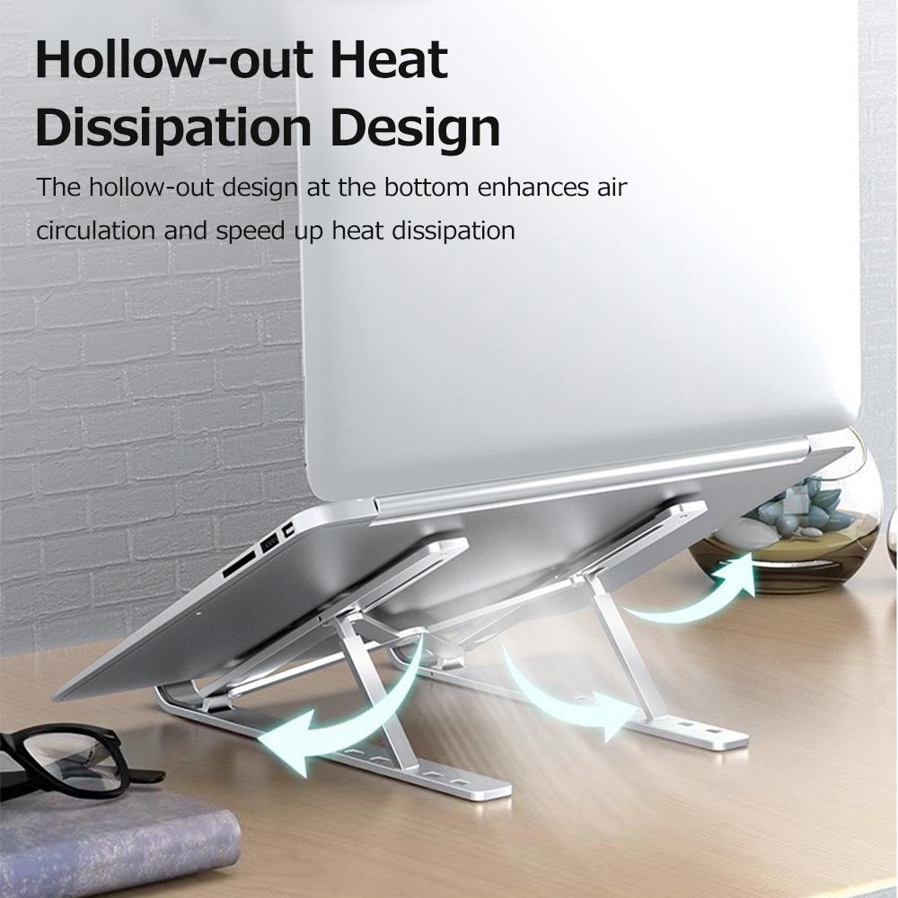 Регулируемая подставка для ноутбука с 6 передачами, портативный складной нескользящий кронштейн из алюминиевого сплава для ноутбука и планшета
