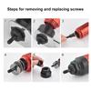1 Set Riveter Adapter Anti-rust High Hardness Professional Clutch Type Hand Automatic Nut Tool Hardware Tools