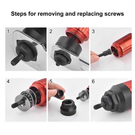 1 Set Riveter Adapter Anti-rust High Hardness Professional Clutch Type Hand Automatic Nut Tool Hardware Tools