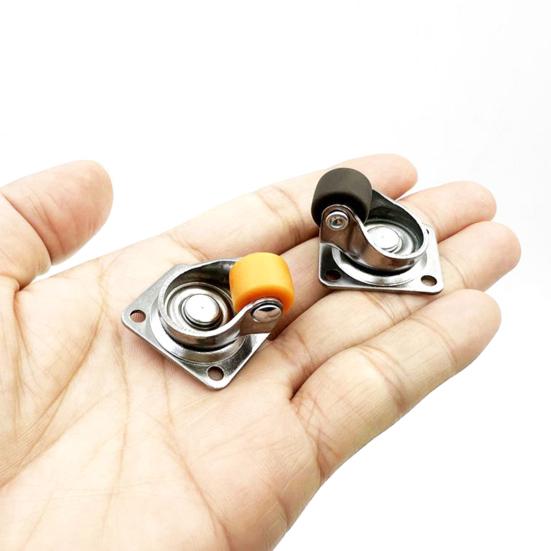 0,5-дюймовые мебельные ролики универсальные маленькие поворотные пластинчатые ролики для тележек мебель детская кровать кухонный шкаф стол