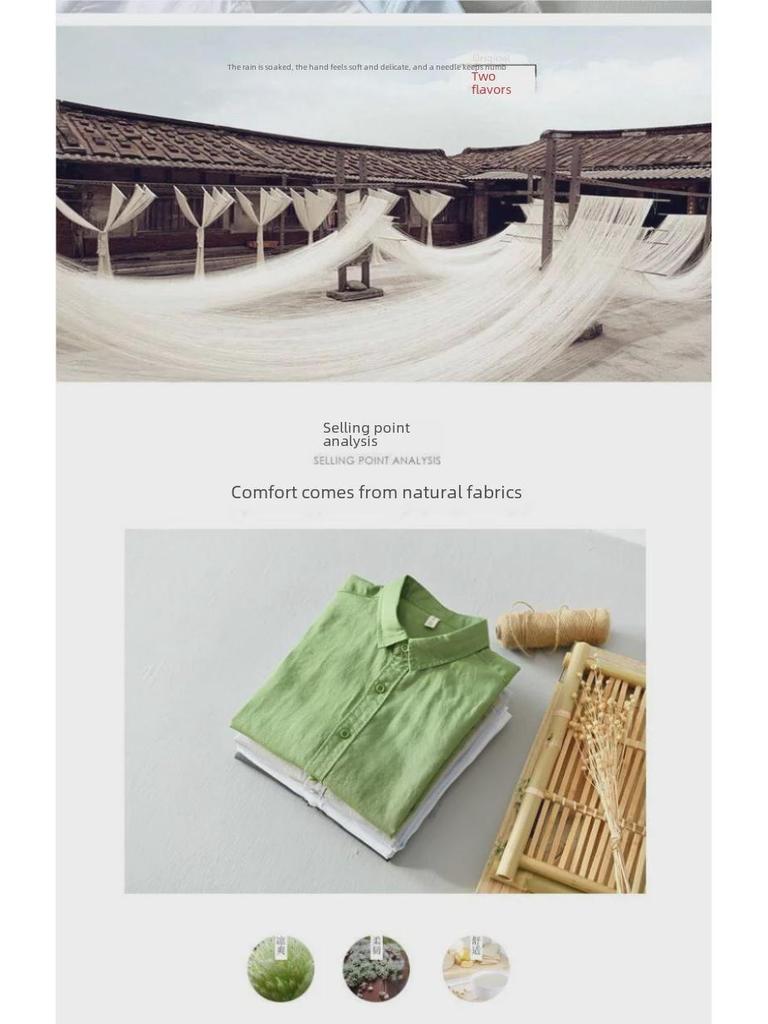 Men's Casual Solid White Linen-Cotton Short Sleeve Shirt