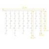 Icicles 500 LED curtain outdoor lights IP44 warm white + flash cold white 15 M