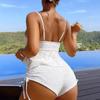 Women S Solid Color Split Swimsuit Sexy Bikini Set Beachwear