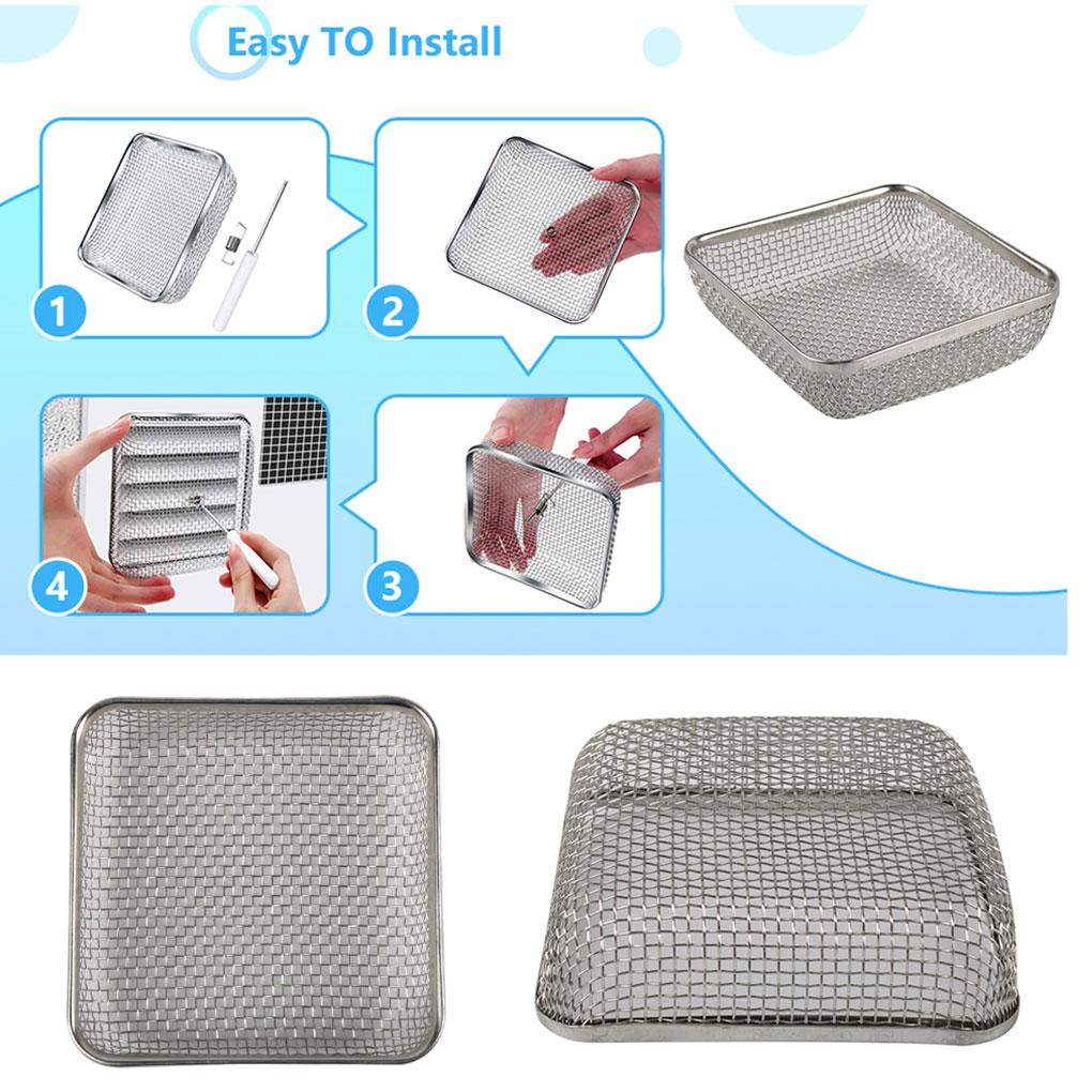 Silver Flying Insect Screen RV Motorhome Accessories Cover RV Water Heater Vent Cover 4.5 X 4.5 Inch