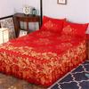 Solid Color Bed Skirt 1pcs Cover Bedroom Bed Cover Bed Skirt with 2pcs Pillowcase Non-slip Mattress Cover Bedsheet Bedspread