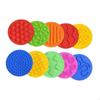 10x Silicone Sensory Mats Circles Textured Learning Activities Discs Mat