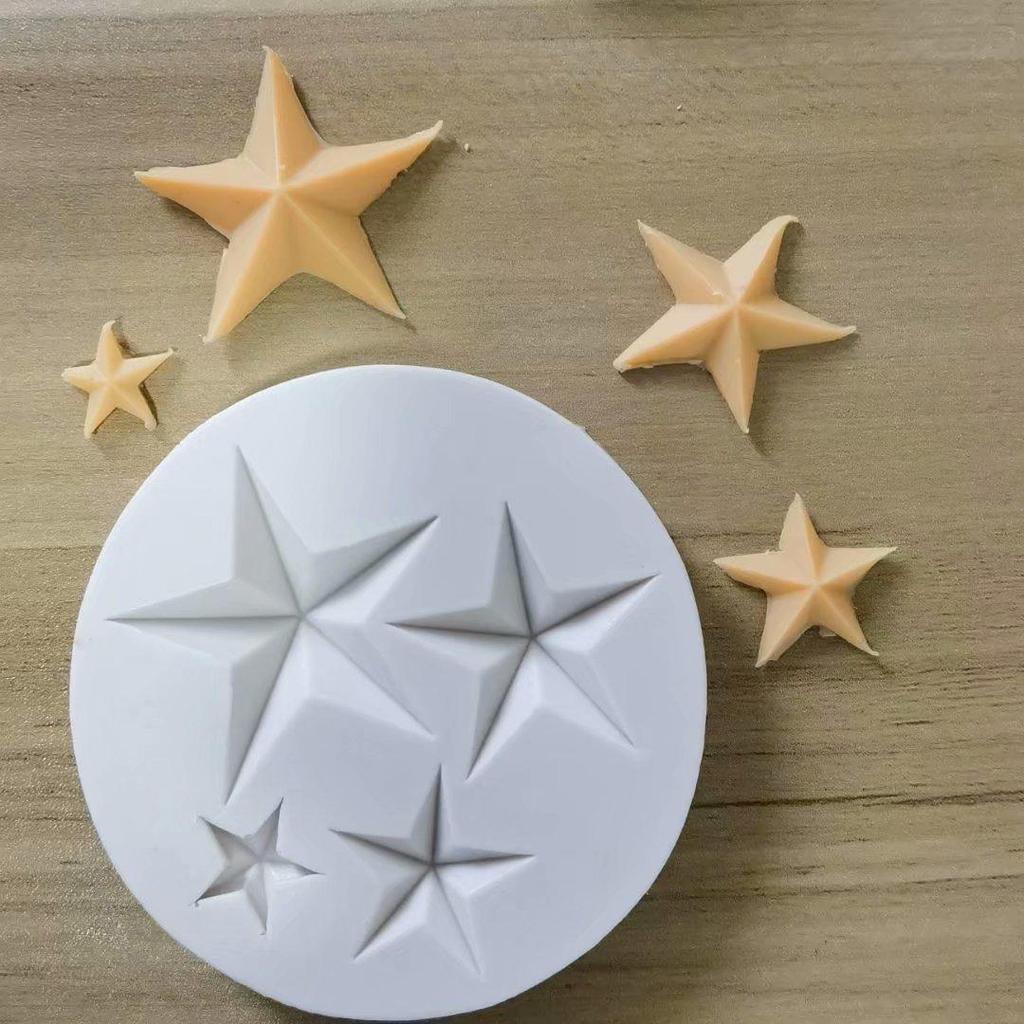Star Shape Silicone Fondant Mold DIY Colorful Sweet Heart Chocolate Candy Paste Cake Decorating Tool Mold