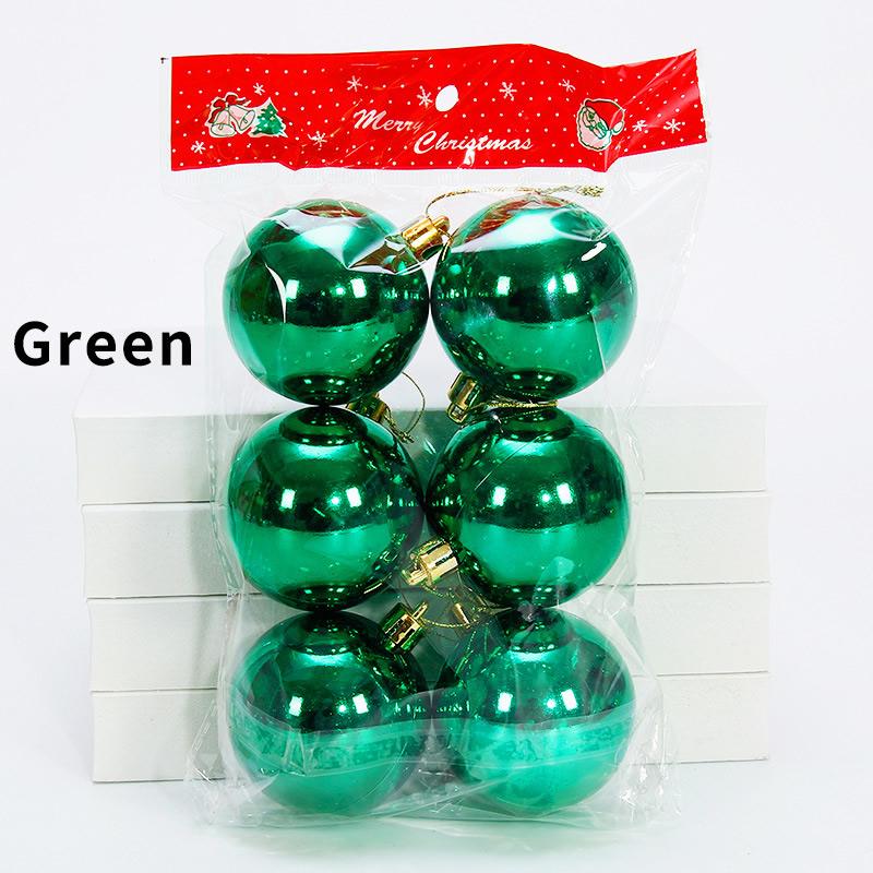 6pcs/Lot 6cm/2.4Inch Christmas Tree Decoration Color Hollow Balls Ornaments Hang Bauble Ball For Home Bar Party Decoration