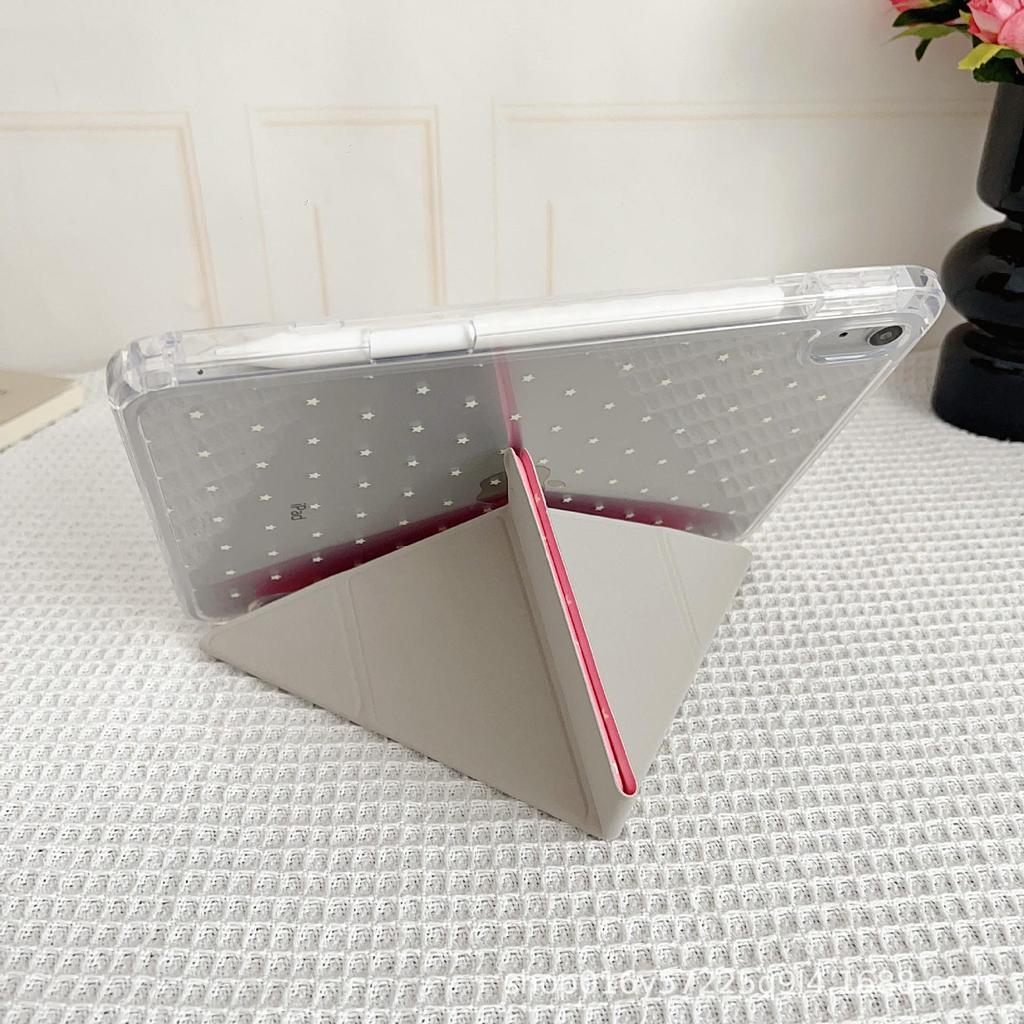 Совместимый защитный чехол для iPad 10.2 Pro 3-го/4-го поколения со слотом для стилуса, однотонный цвет 'Звездный', кожаный чехол для Air 5, Apple Mini 5