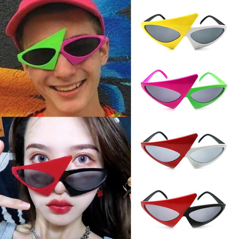 Солнцезащитные очки с полной оправой, треугольные, защита глаз, ультралегкие, асимметричные, блокирующие синий свет, в стиле хип-хоп