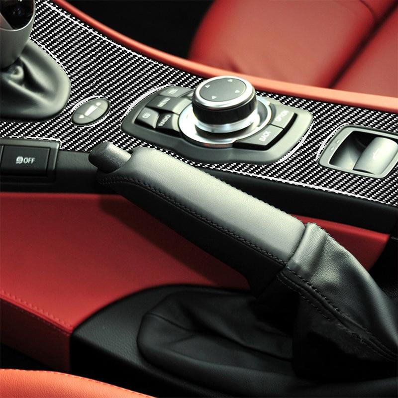 Для BMW E90 E92 E93 3 серии 2005-2012 настоящее углеродное волокно автомобиля панель переключения передач наклейка M производительность отделка наклейки