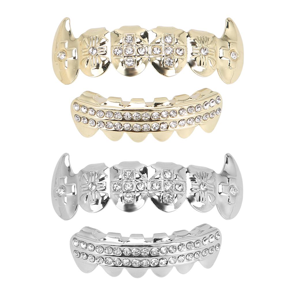 Гальванический набор вставных зубов в стиле хип-хоп, многоразовый неувядающий Хэллоуин, фестиваль, украшение для зубов, скобка