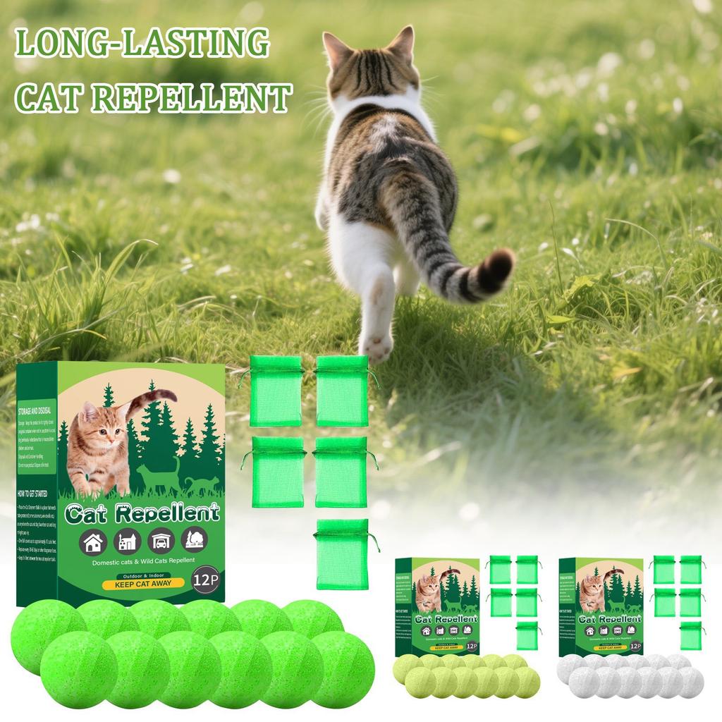 Отпугивающий мяч для кошек с кошачьей мятой, отпугивающий домашних животных, для уменьшения повреждений мебели, натуральные ингредиенты, 12 шт.