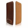 Tapis de souris - LONDO - Modèle avec repose-poignet - Cuir marron - Ergonomique - Surface lisse