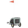 Bicycle Trailer for Dogs Gray Oxford Fabric and Iron