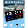 Wireless LED Digital Scoreboard 4-Digit Mini Electric Scoreboard  Basketball