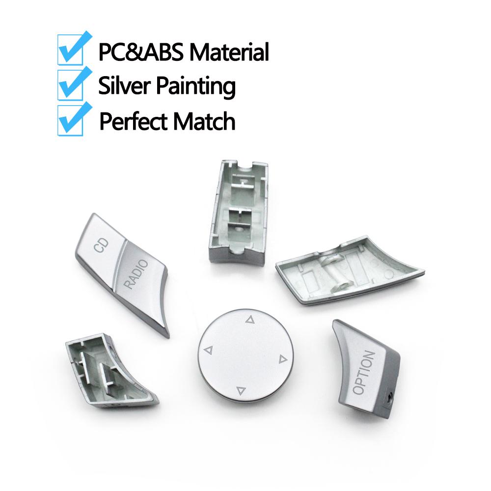 Серебристая автомобильная мультимедийная ручка CIC IDrive, крышка кнопки меню для BMW 1 3 5 X1 X5 X6 серии E87 E90 E91 E92 E60 E84 E70 E71