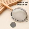 304 Stainless Steel Flour Sieve With Wooden Handle Fine Mesh Food Strainer Residue Filter Spoon Colander Kitchen Accessories