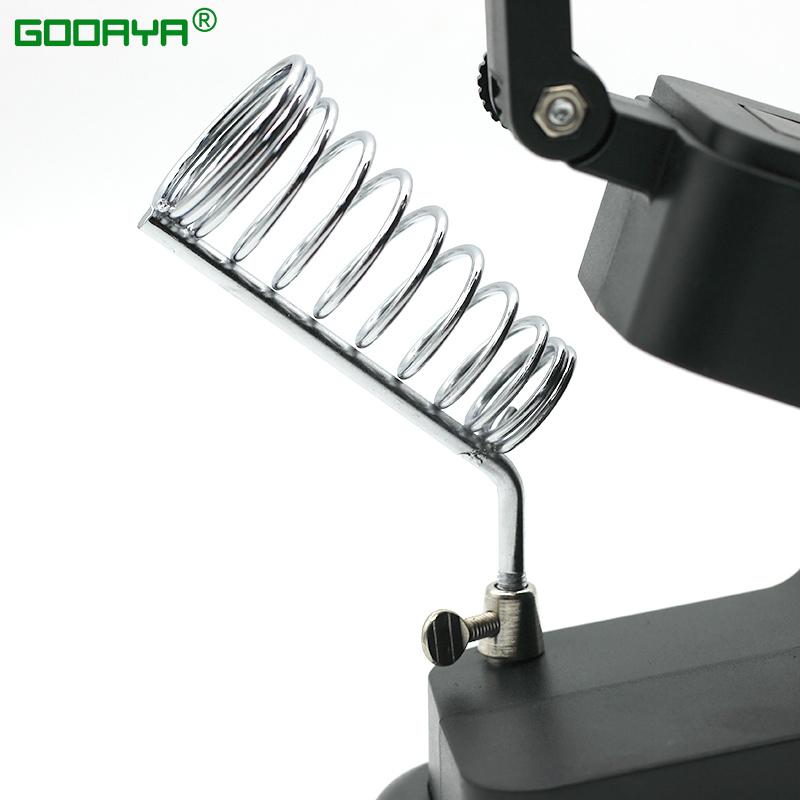 Welding Magnifying Glass LED Light Auxiliary Clip loupe Magnifier 3 In1 Hand Soldering Solder Iron Stand Holder Station