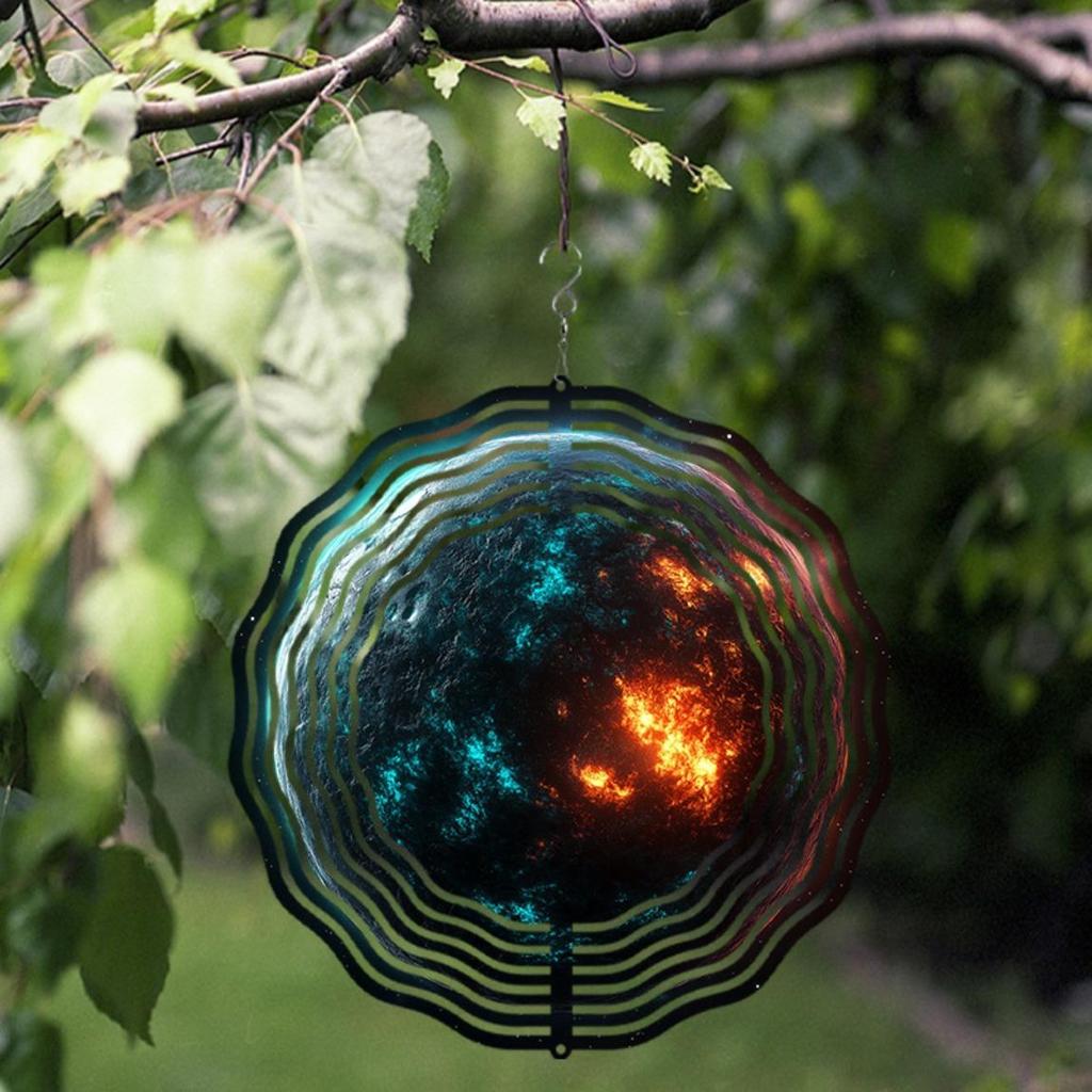 10 Inch Hanging Wind Spinner for Outdoor Decor Rotating Hook Garden Balcony Ornament Artistic Design Spring Summer Gift for Friends Family