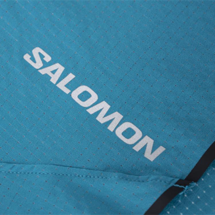 SALOMON Letter Print Fashion Comfortable Versatile Skin-Friendly Casual Shorts Unisex Shorts Deep-Peacock-Blue LC2180800