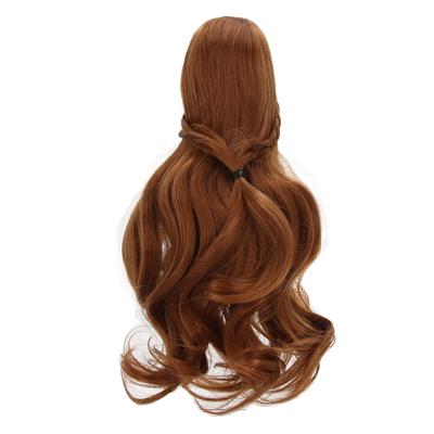 Кукольный парик, вьющийся стиль, аккуратная челка, для самостоятельной стрижки, мягкие кукольные принадлежности для кукол BJD с окружностью головы от 1/3 8 до 9 дюймов, светлый