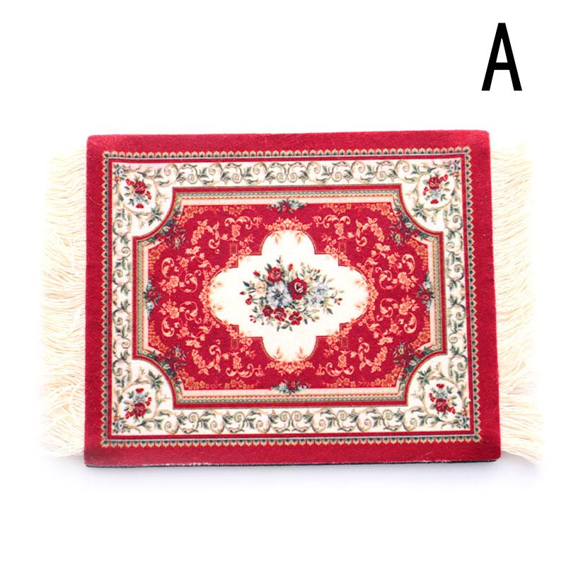 Persian Mini Woven Rug Mat Mousepad Retro Style Carpet Pattern Cup Laptop