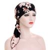 Two Tail Cap Flower Cloth Pullover Skullcap Curved Small Hat Muslim Hooded Cap