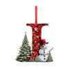 2D 26 Letter  Christmas Ornaments Acrylic Flat Christmas Tree Home Decorations Ornaments