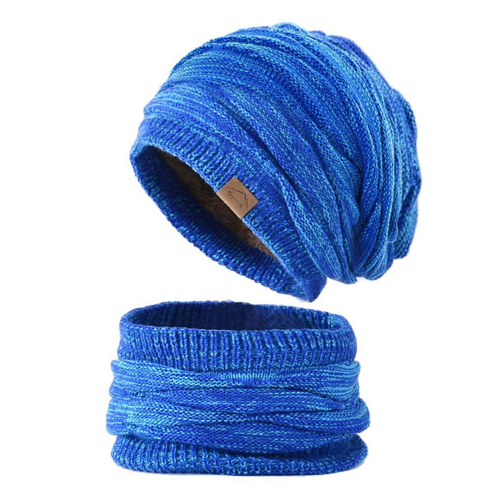 Keep Warm Women Men Wool Winter Hats Scarf Set Hedging Caps Millinery Beanies Caps