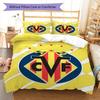 Villarreal CF logo Bedding Quilt Set Quilt Cover Pillowcase Home Decoration Birthday Gift (1 * duvet cover + 2 * pillowcase, without core)