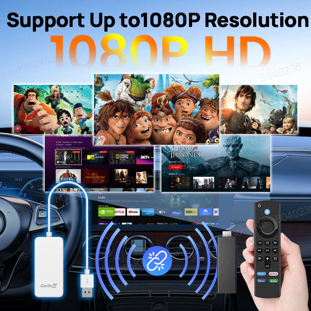 CarlinKit CarPlay HDMI Adapter Video Input USB Dongle Support TV Box Laptop Game Console Screen Mirroring For Wired CarPlay Cars