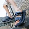 Мужские сандалии модные спортивные 5 см толстая подошва EVA удобные мягкие QuikFoam тапочки слайды пляжные уличные