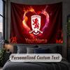 Custom Name Text Tapestry,Middlesbrough FC Decorative Wall Hanging, Background Tapestry For Home Bedroom