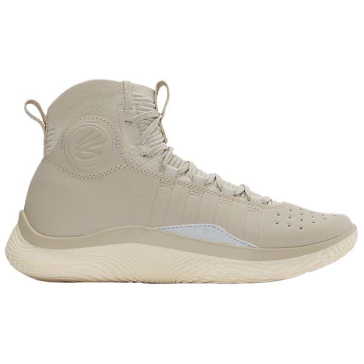 Under Armour Кроссовки для баскетбола Curry 4, мягкие и удобные, нескользящие, износостойкие, средней высоты, унисекс, цвет хаки 3024861-280