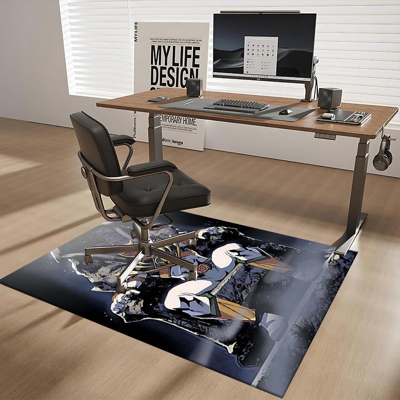 1pc Power Rangers Green Ranger Office Chair Mat - Anime Cartoon Design, Non-Slip Carpet for Home Decor, Suitable for All Seasons, Ideal Gift for Fans.