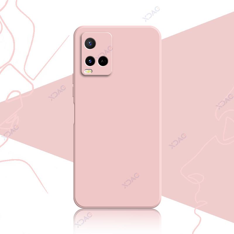 Роскошные квадратные жидкие силиконовые чехлы для VIVO Y33s Y33t V2109 Global 6.58" Global 360 мягкие чехлы для телефонов водонепроницаемые сумки