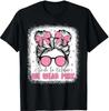 Женская футболка 'Breast Cancer Messy Bun Girls Bruh' в розовых тонах (Октябрь)