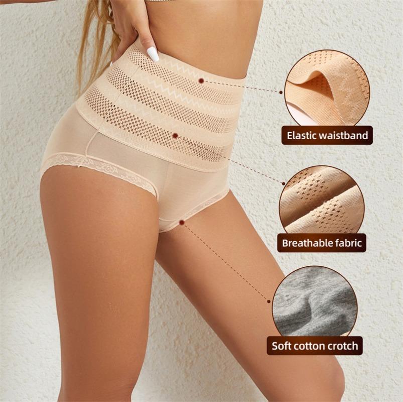 Новый стиль с высокой талией, дышащие утягивающие трусы для живота, послеродовые трусы, утягивающее белье для красоты и подтяжки бедер, корректирующее фигуру