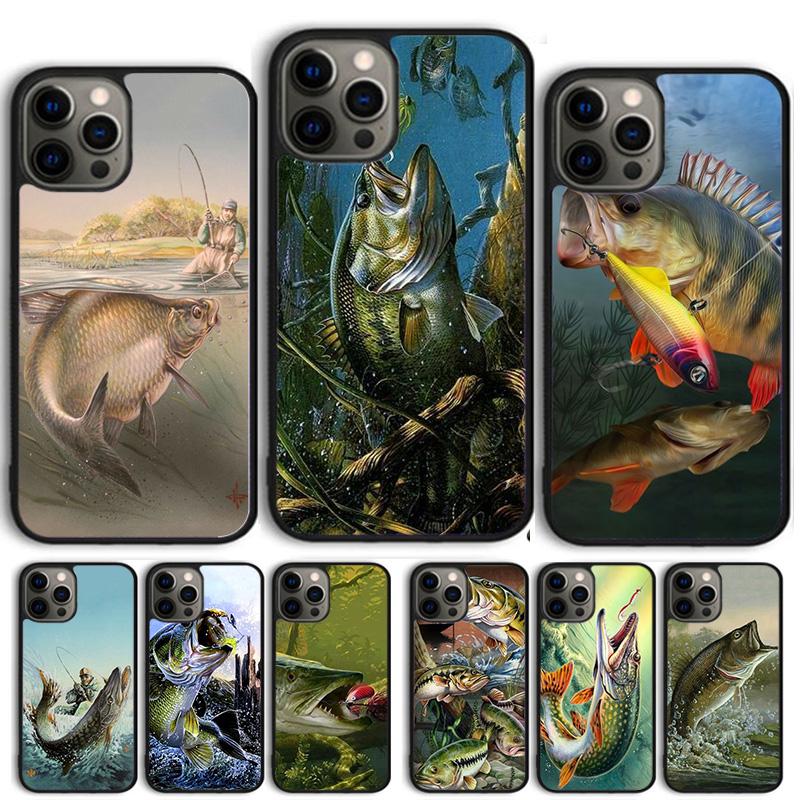 Fishing Painting Phone Case For iPhone 17 Air 15 16 Cover 11 13 14 Pro Max 12 Plus Max Fundas