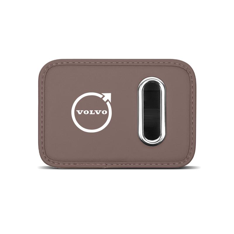 Car Sticker Tissue Box Holder Leather Car Door Side Armrest Napkin Case Backseat Bag For Volvo Rdesign V60 V40 XC60 S60 V50 S90