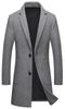 FHLHY Long Chesterfield Wool Business Jacket Men's Coat, Thick, Autumn/Winter
