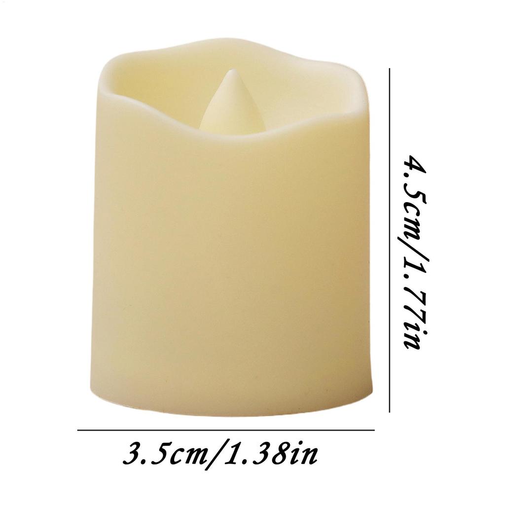 Беспламенные светодиодные свечи на батарейках, теплый свет, электрические свечи, чайные свечи для дома, праздничной вечеринки, Рождества, свадебного украшения