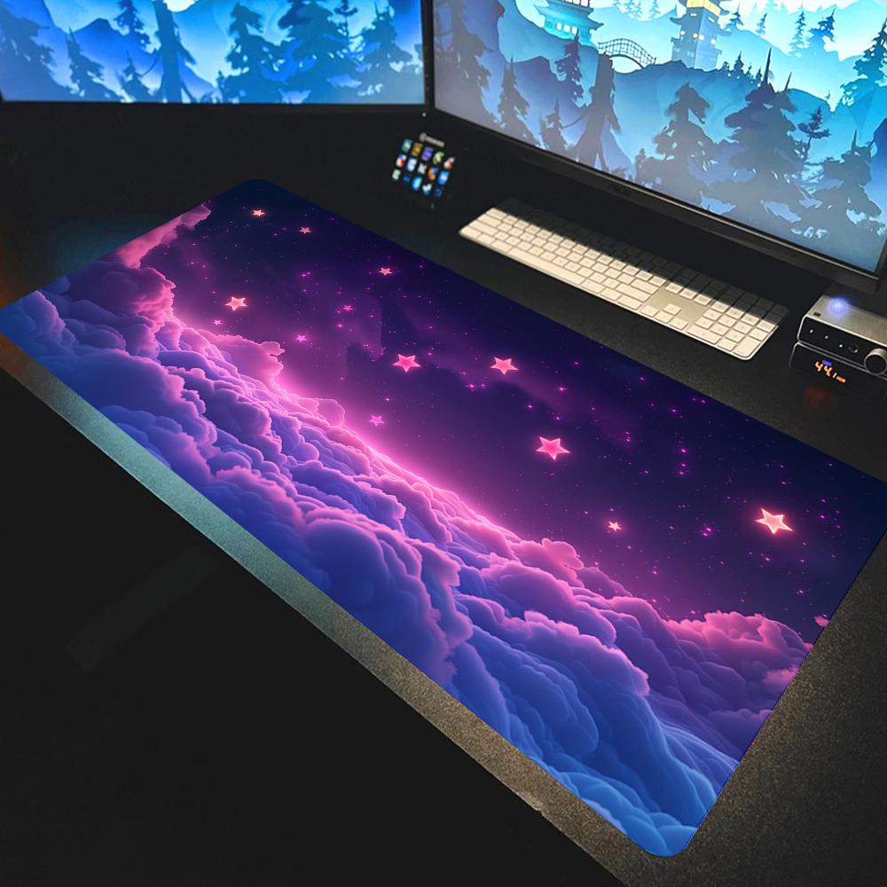 Коврик для мыши Звездная Галактика HD Большой Компьютерный Офисный Игровой Настольный Коврик XXL Резиновый Противоскользящий HD Клавиатура Мышь Космос Настольный Коврик