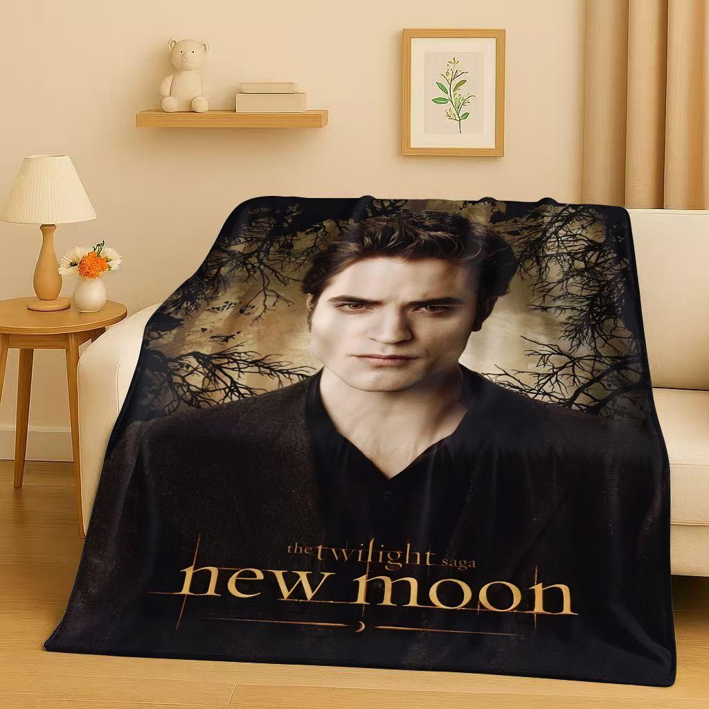 3D Twilight Saga Bella Edward Vampire Movie Flannel Blanket,Ultra Soft Warm Plush Throw for Home Bedroom Bed Sofa Cover Camping